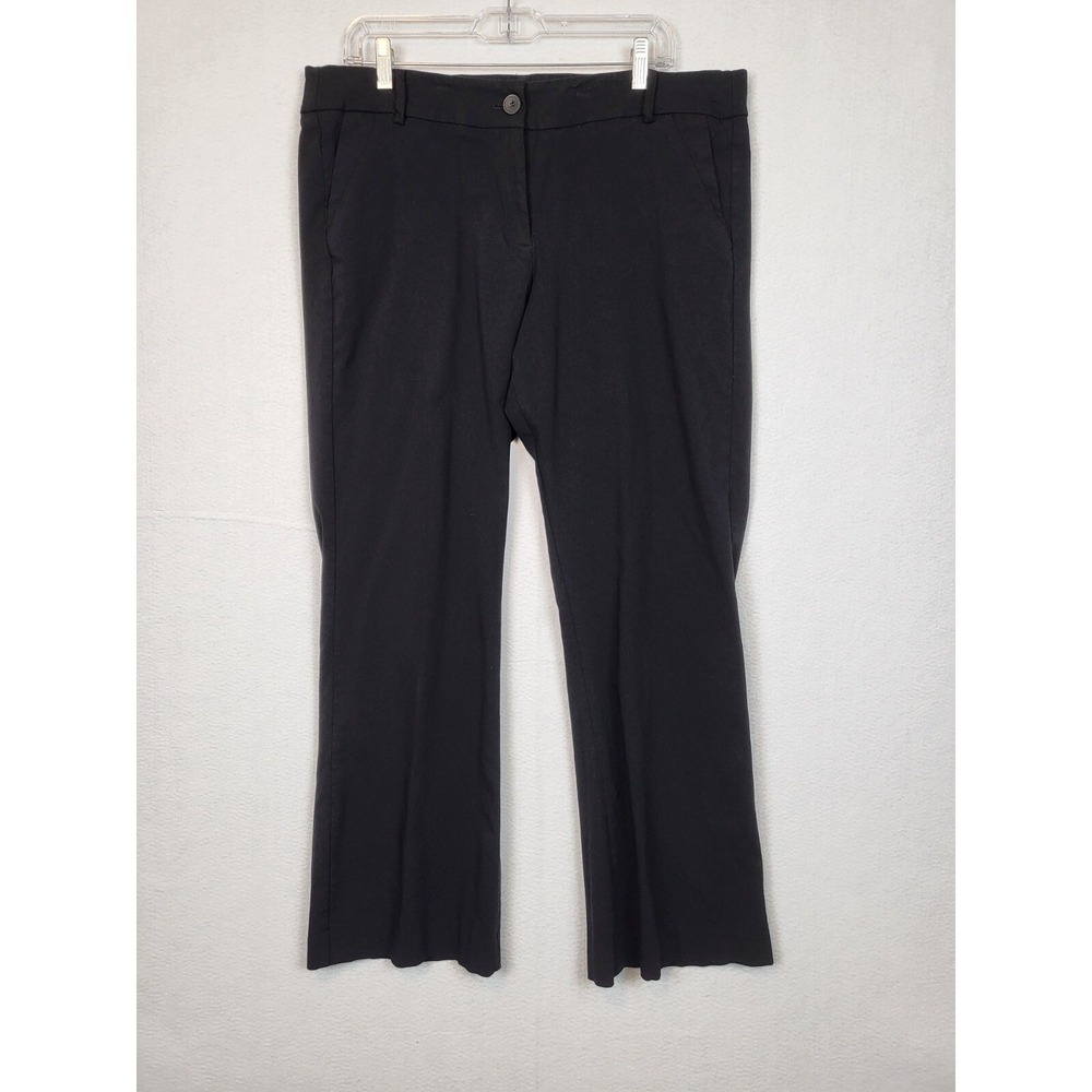 Lane Bryant Womens Chino Pants Mid Rise Straight Leg Black Size 18 Regular